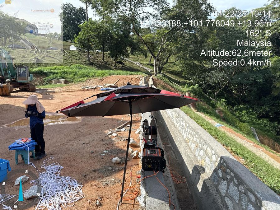 Electrical resistivity tomography survey near Universiti Kebangsaan Malaysia, Bangi