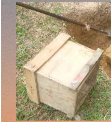 Trial pit and hand auger work during a soil investigation